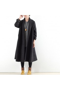 black warm woolen coats outwear 2021 winter outfits oversize jackets long