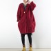 2021 winter red woolen coats oversized woman winter outwear original design